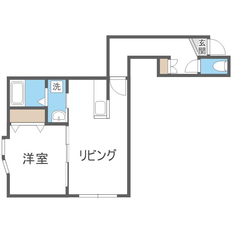 リースクエア28(1LDK/3階)の間取り写真