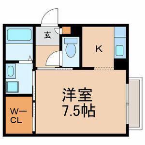 KEIYO HILLS(1K/1階)の間取り写真