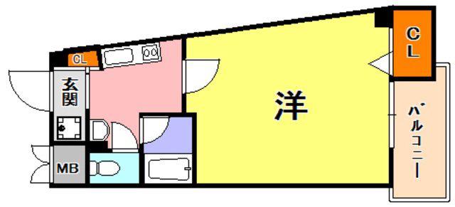 MASANI三宮(1K/5階)の間取り写真