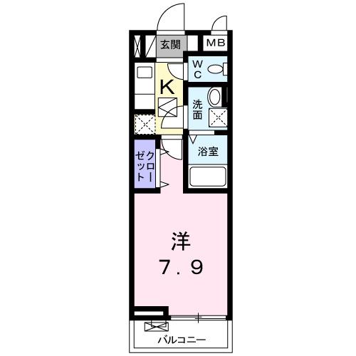 ALEXA田園調布アレクサ(1K/1階)の間取り写真