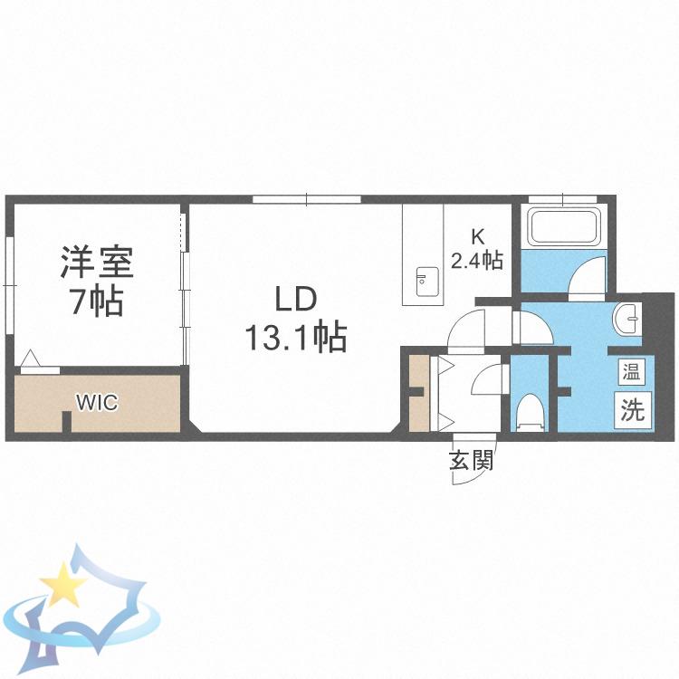 LE JARDIN DE MIYANOMORI(1LDK/3階)の間取り写真