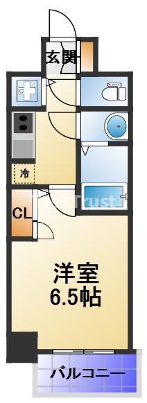 S-RESIDENCE都島ELEGANT(1K/5階)の間取り写真