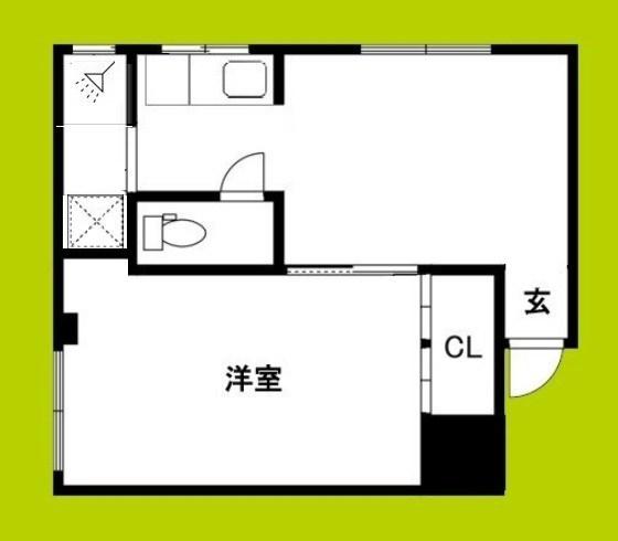シュウケンビル(1LDK/3階)の間取り写真