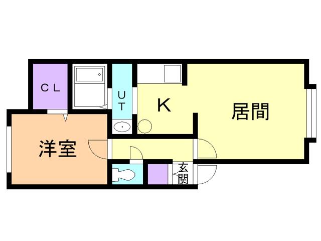 ROSSO A(1LDK/2階)の間取り写真
