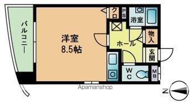 ベルメゾン百道(ワンルーム/3階)の間取り写真
