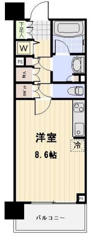 ジョイスコート(ワンルーム/14階)の間取り写真