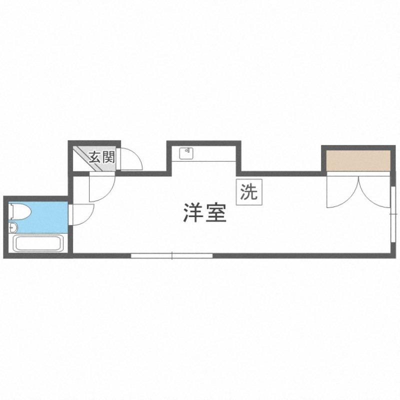 TMハイツ(ワンルーム/3階)の間取り写真