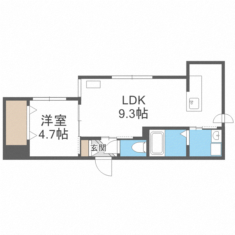 バルボーニ表参道(1LDK/3階)の間取り写真