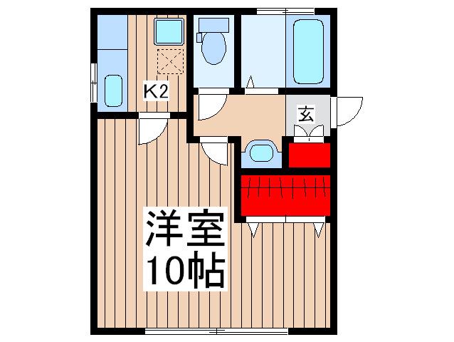 イナリハイツ(1K/1階)の間取り写真