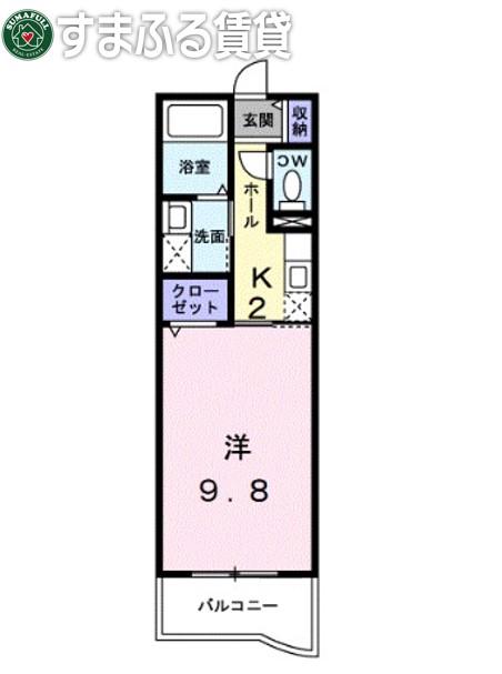 グリーンメゾン(1K/3階)の間取り写真
