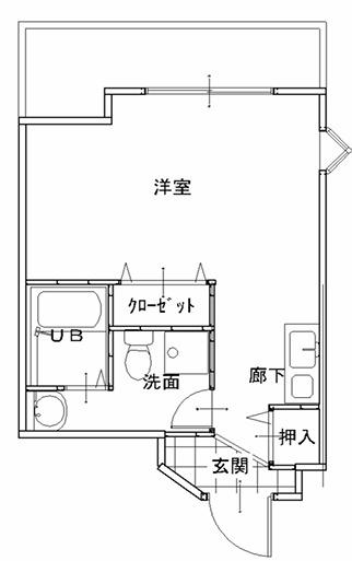 大正祐伸ビル(ワンルーム/6階)の間取り写真