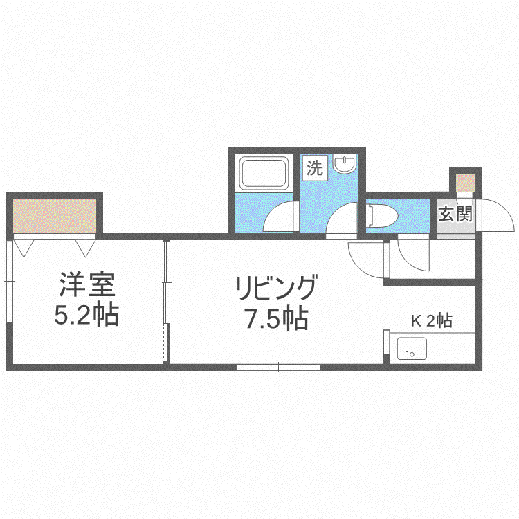 VILLA・POPOLOIII(1LDK/3階)の間取り写真