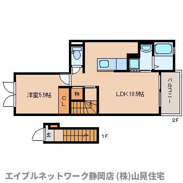 エンブレイス(1LDK/3階)の間取り写真