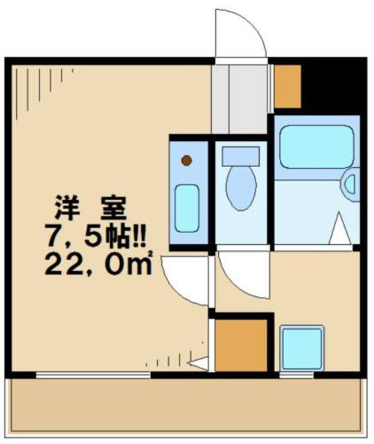 リヴェージュ百草園(ワンルーム/3階)の間取り写真