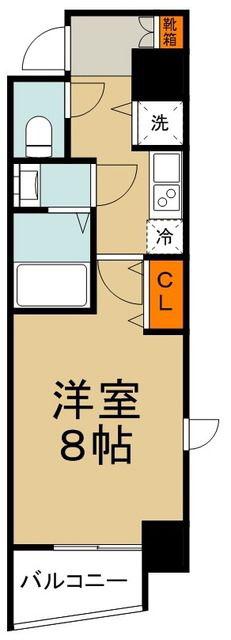 ベルヌーブラビ(1K/2階)の間取り写真