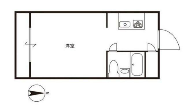 リビングハイツ長浜A(1K/7階)の間取り写真