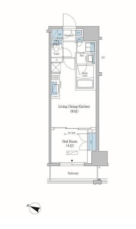 アーバネックス住吉(1LDK/2階)の間取り写真
