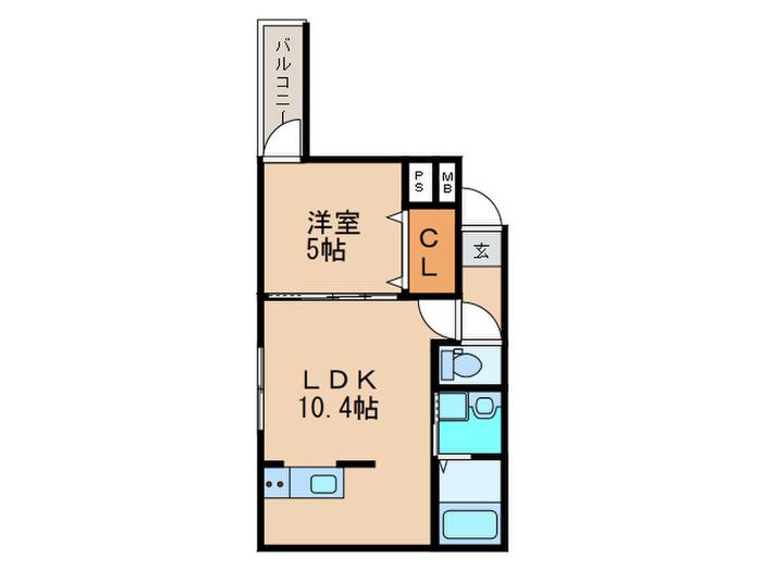 フジパレス山之内III番館(1LDK/3階)の間取り写真