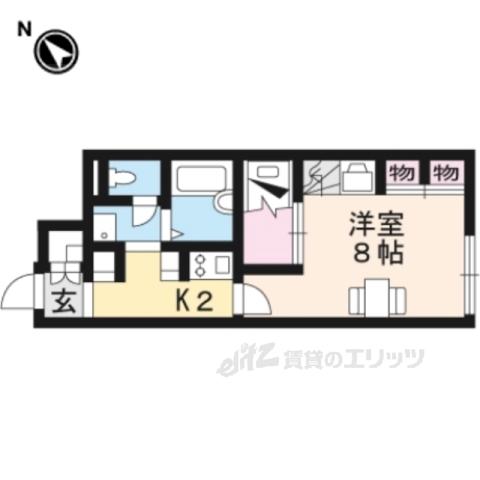 レオパレス彦根(1K/1階)の間取り写真