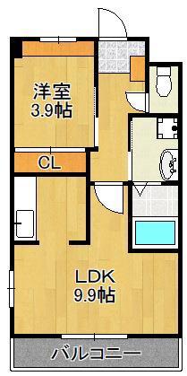 MARUSAN&SUNRISEIII(1LDK/2階)の間取り写真