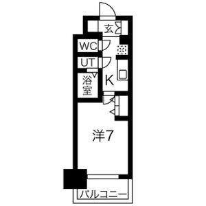 メイクスWアート丸の内(1K/10階)の間取り写真