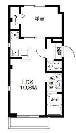 カーサおぎの(1LDK/2階)の間取り写真