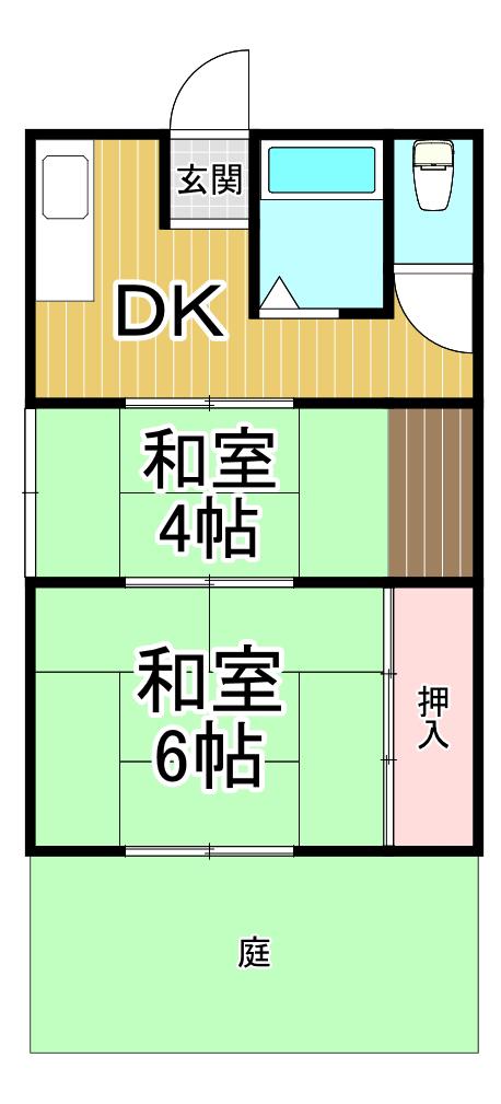 プリーメルハイツ(2DK/2階)の間取り写真
