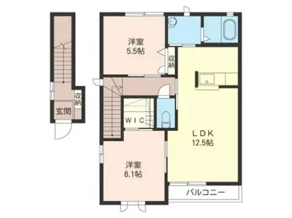 フレグランス横倉I(2LDK/2階)の間取り写真