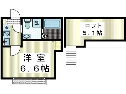 ーMA PIESーマ・ピエス登戸(1K/1階)の間取り写真