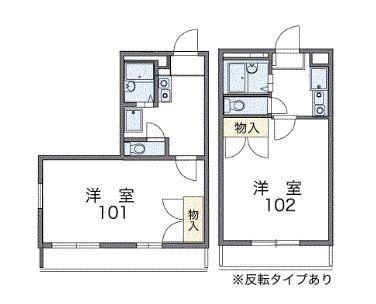 レオパレスCYPERUS(1K/3階)の間取り写真