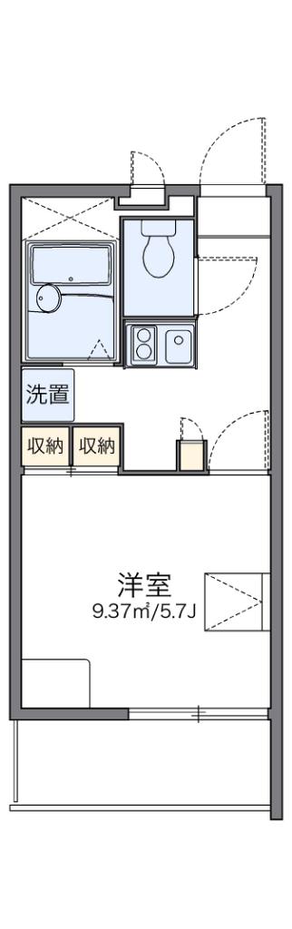 レオパレスエルザ1(1K/3階)の間取り写真