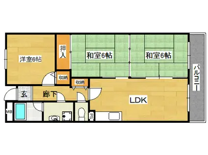 エバンタイユ22(3LDK/4階)の間取り写真