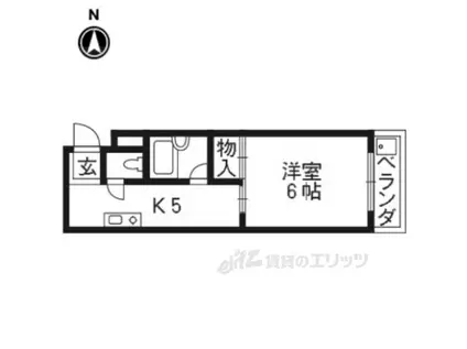 ハイムチャート(1K/2階)の間取り写真