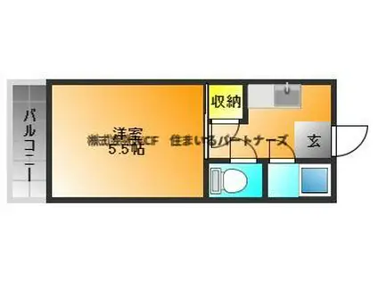 第1サンシャインビル(1K/3階)の間取り写真