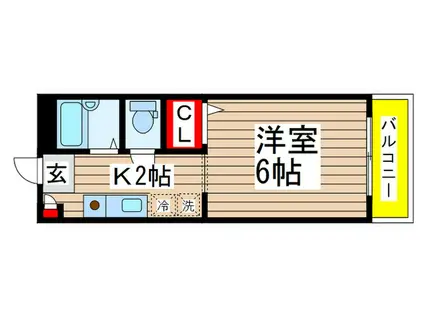 セラ ニューアゼリア(1K/1階)の間取り写真