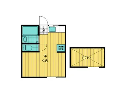 ラビリンス旭が丘(ワンルーム/2階)の間取り写真