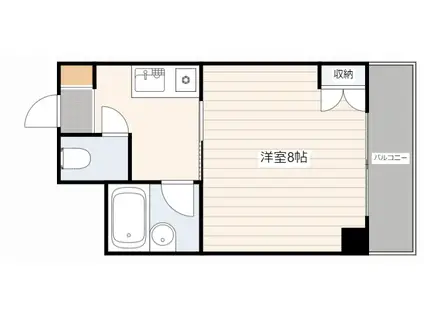 GRACIEUX河原町(1K/4階)の間取り写真