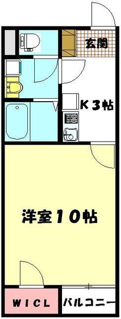 レオネクストRYU(1K/2階)の間取り写真