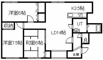 PIT3(3LDK/1階)の間取り写真