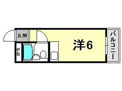 ダイドーメゾン西宮北口II(ワンルーム/1階)の間取り写真