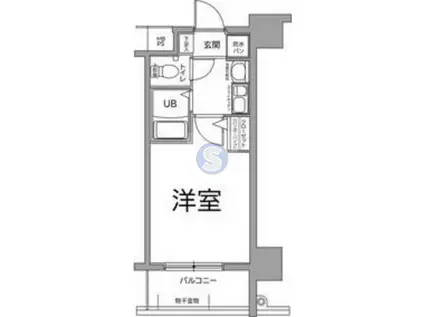 エスリード上本町北(1K/10階)の間取り写真