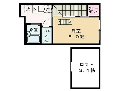 SARETEFELICI田園調布(1K/2階)の間取り写真