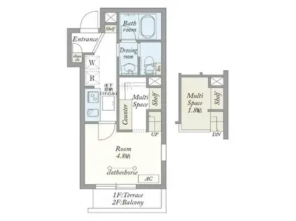 MY STYLE VINTAGE東長崎(1SK/1階)の間取り写真