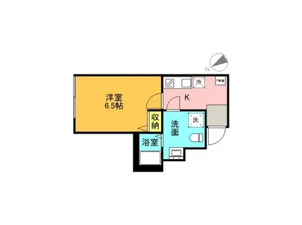 第七アルレ堀之内(1K/3階)の間取り写真