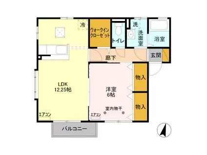 シュロスII番館(1LDK/1階)の間取り写真