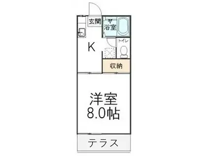 SUNLITサンリット(1K/1階)の間取り写真