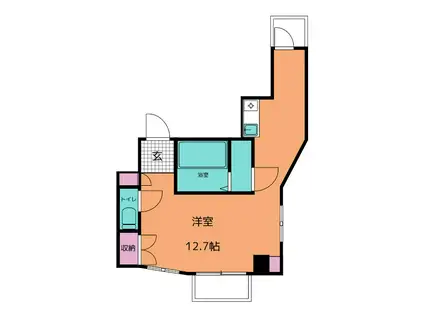 ウェールズ用賀(ワンルーム/4階)の間取り写真
