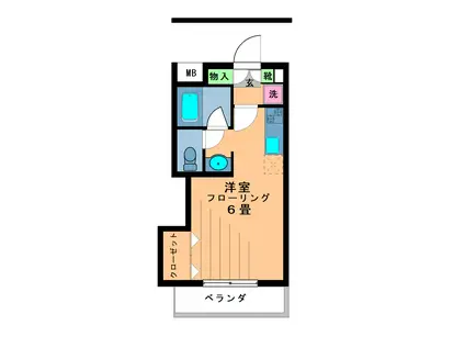 ベル・ベリーノ(1K/1階)の間取り写真