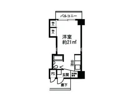 ジュネスIWATA(ワンルーム/9階)の間取り写真