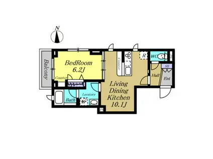 シャーメゾン小杉(1LDK/3階)の間取り写真